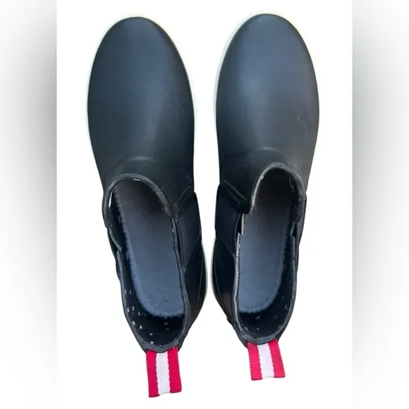 Joules Rainwell Low Wellington rain boots, US Size 10, slip on booties, black