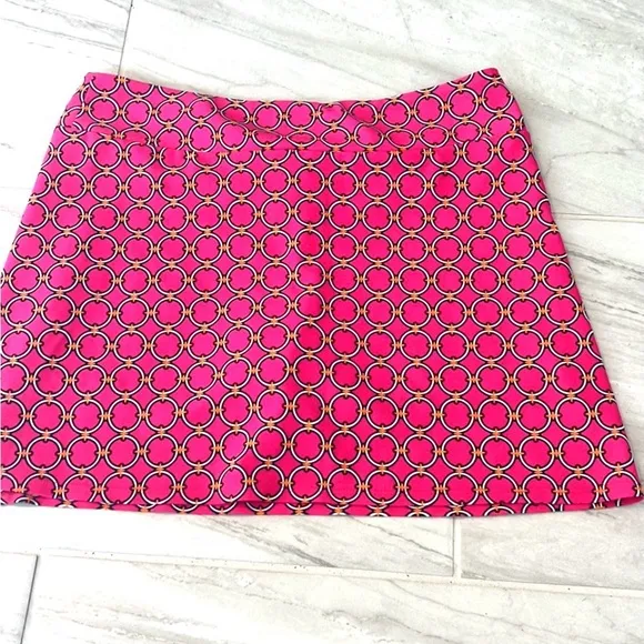 Jude Connally,Zip-Up Skort,Vibrant, Slimming, Excellent Condition, Size Small