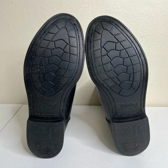 Justin Basic Roper Black Leather Western Boots Medium Toe JB3000 Men 10.5 EE
