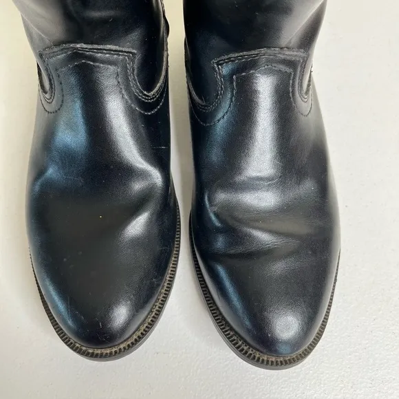 Justin Basic Roper Black Leather Western Boots Medium Toe JB3000 Men 10.5 EE