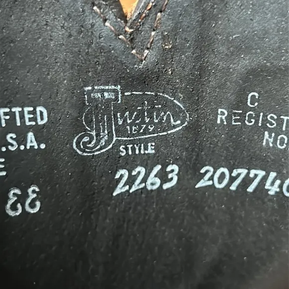 Justin Boots Leather Western Cowboy Boots Bay Apache Brown Mens Size 10 EE