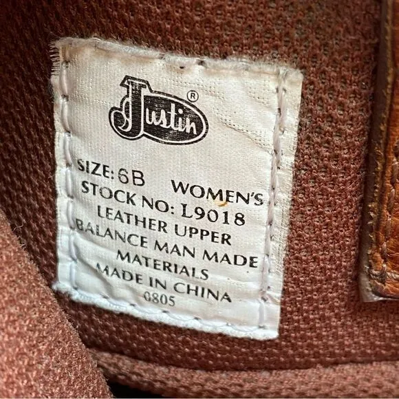Justin Boots Women's George Strait Twang Cowgirl Boots Size 6
