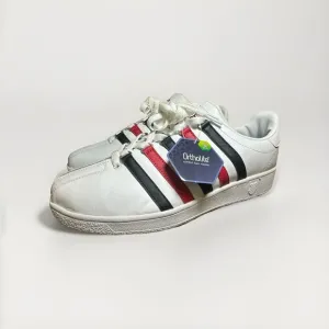 K-SWISS Classic 2000 Sneakers Leather Shoes Black White Red Men's 11.5 NEW
