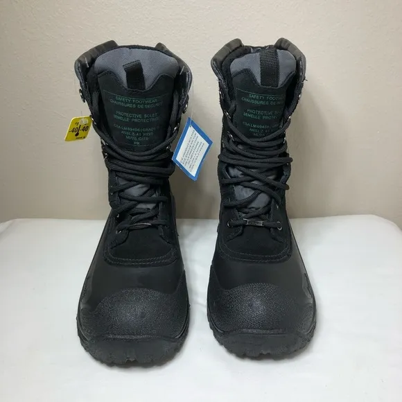 KAMIK INDUSTRIAL Safety Footwear Hard Toe Waterproof Black Winter Mens  Boots 8