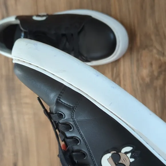 Karl Lagerfeld black and white men's sneakers size 9. Casual designer sneakers.