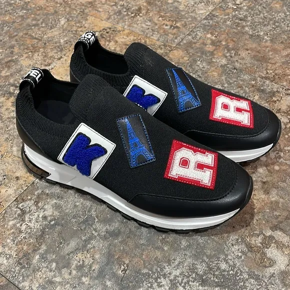 KARL LAGERFELD PARIS Meadow Graphic Slip-On Sneakers NWOT
