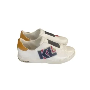 Karl Lagerfeld Paris Graphic Slip on Sneakers White Size 8 M