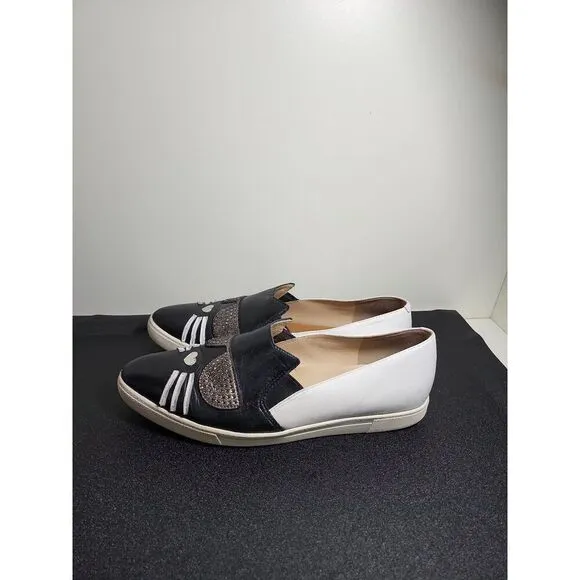 Karl Lagerfeld Paris slip-on leather Sneakers Size 9