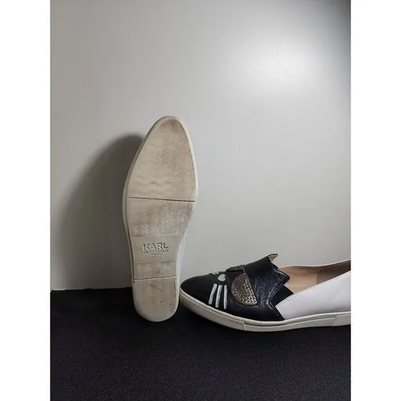 Karl Lagerfeld Paris slip-on leather Sneakers Size 9