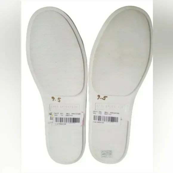 Karl Lagerfeld White Leather Sparkling Chic Colorful Slip-On
