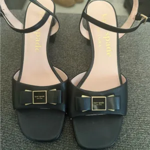 Kate Spade Black Bow Sandals size 9 new