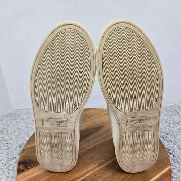 Kate Spade New York Audrey White Perforated Slip On Casual Sneakers Womens 9.5 B