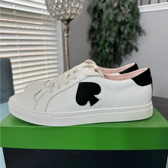 Kate Spade optic White and Black Sneakers size 11 women's