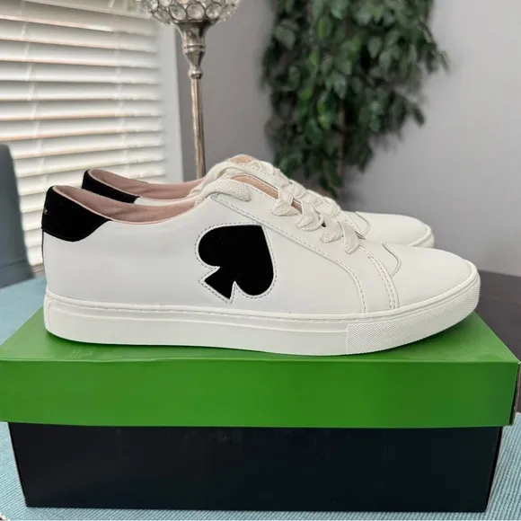 Kate Spade optic White and Black Sneakers size 11 women's