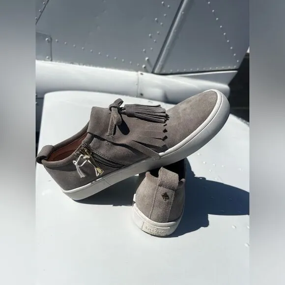 KATE SPADE ♠️ Tan Suede Tassel Sneakers! Size 6; LIKE NEW!