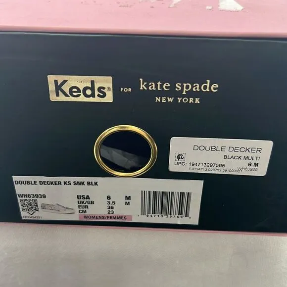 Keds x Kate Spade Double Decker Snakeskin Print Slip-on Sneakers size 6 M