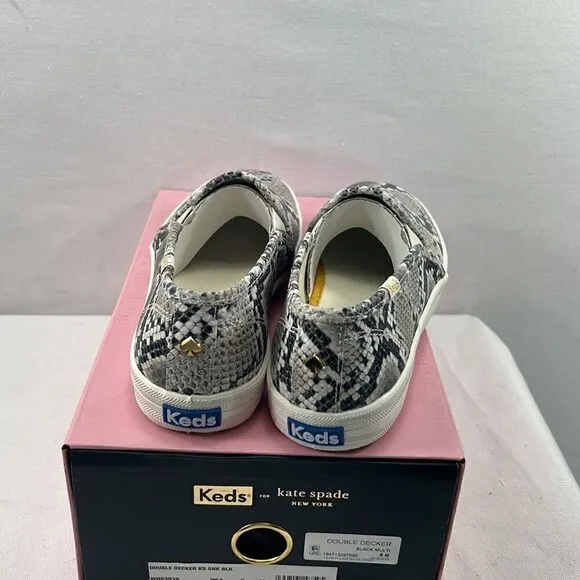 Keds x Kate Spade Double Decker Snakeskin Print Slip-on Sneakers size 6 M