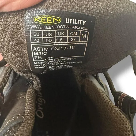 Keen Boots Lansing Low Steel Toe Electrical Hazard Work Shoes Leather Size 9D