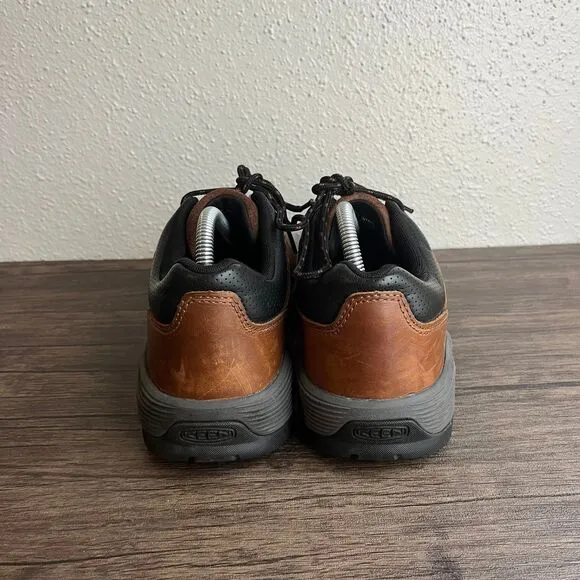KEEN Chicago Oxford Work‎ Utility Carbon Toe Safety Shoes Brown Leather Sz 8.5EE