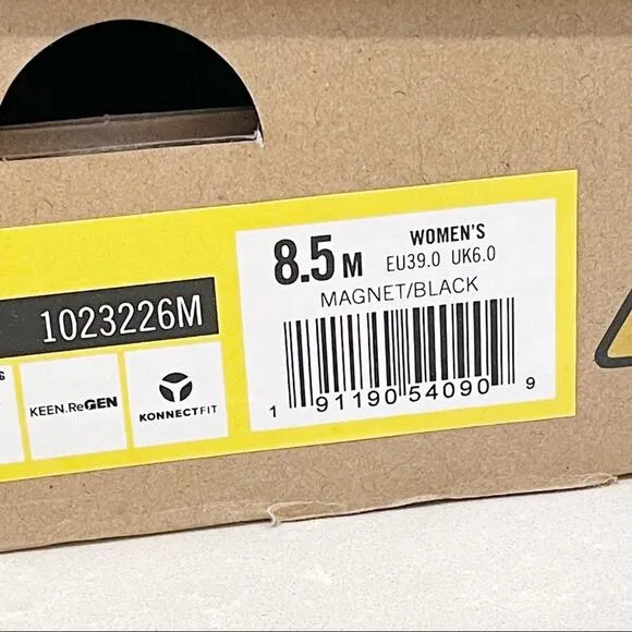 Keen Flint II Sport Utility Shoes Carbon Fiber Toe Magnet Black Women 8.5