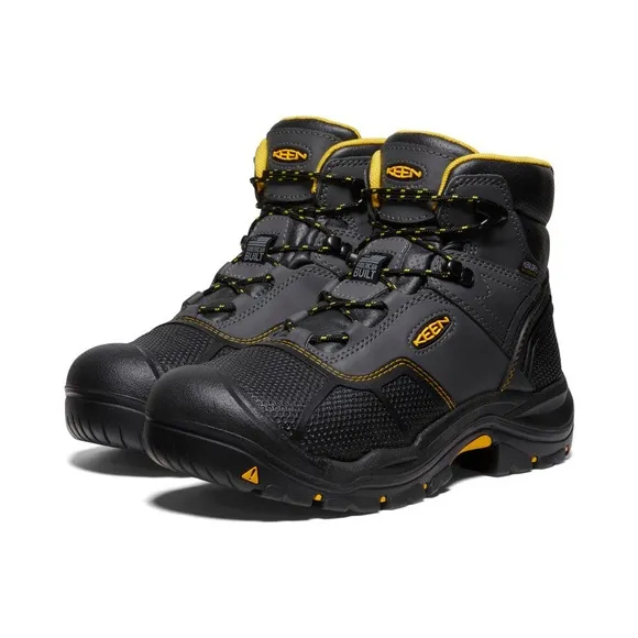 Keen Logandale Waterproof Steel Toe Work Boots Non-Slip Sz 8.5D Black