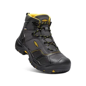 Keen Logandale Waterproof Steel Toe Work Boots Non-Slip Sz 8.5D Black