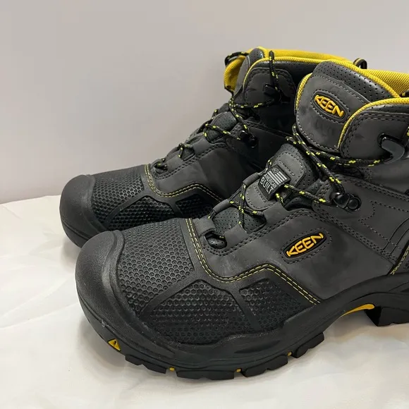 Keen Logandale Waterproof Steel Toe Work Boots Non-Slip Sz 8.5D Black