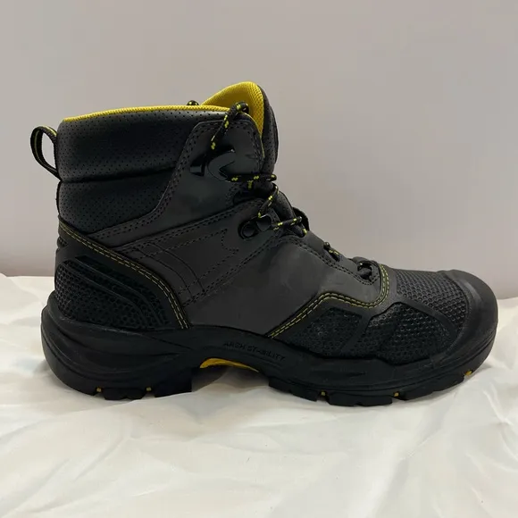 Keen Logandale Waterproof Steel Toe Work Boots Non-Slip Sz 8.5D Black