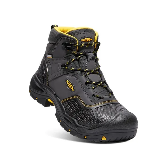 Keen Logandale Waterproof Steel Toe Work Boots Non-Slip Sz 8.5D Black