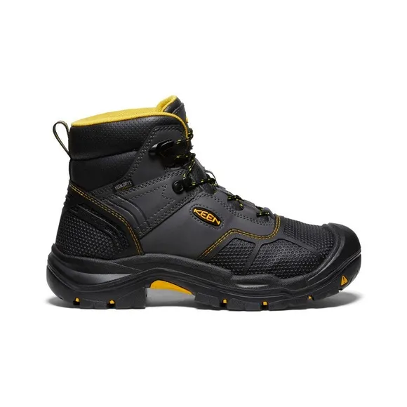 Keen Logandale Waterproof Steel Toe Work Boots Non-Slip Sz 8.5D Black