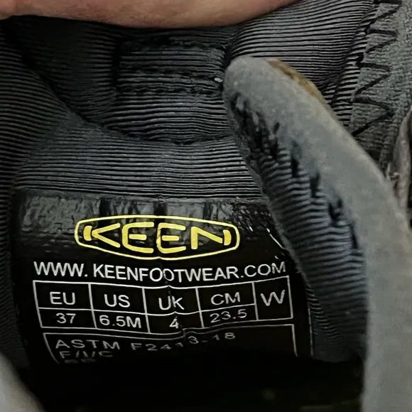 Keen Safety Steel Toe Shoes Sz 6 1/2