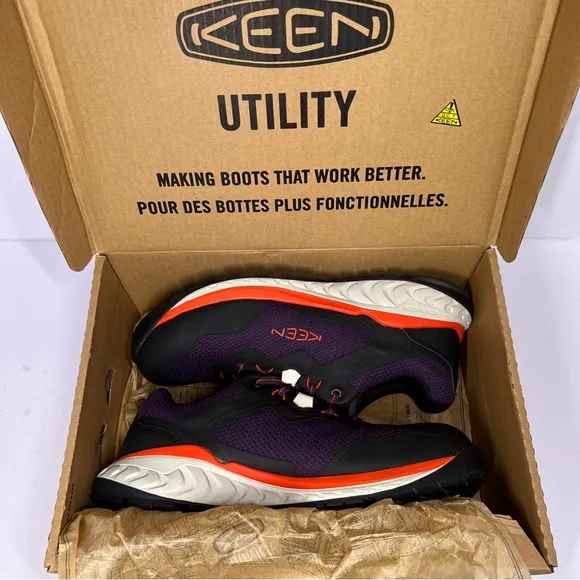 Keen Tempe Men’s Size 12EE Utility Shoes Sweet Grape/Black Safety Toe Work Shoes