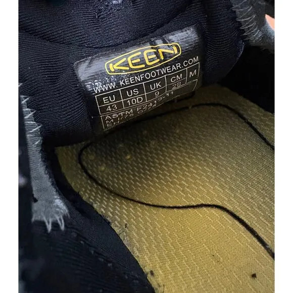 Keen Utility Atlanta Cool Black Steel Toe Non-Slip Safety work Shoes Men’s SZ 10