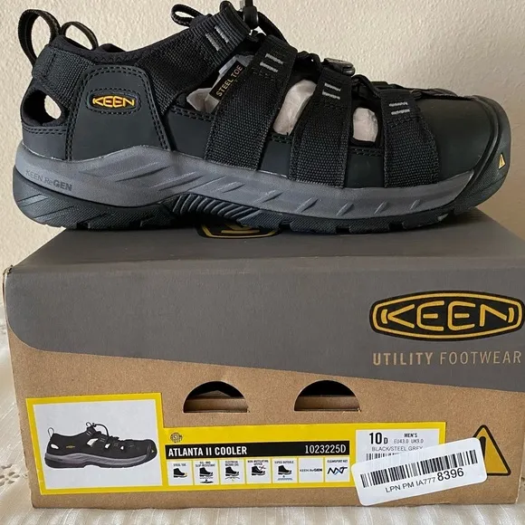 KEEN Utility Atlanta Cool II Steel Toe Work Shoes Size 10