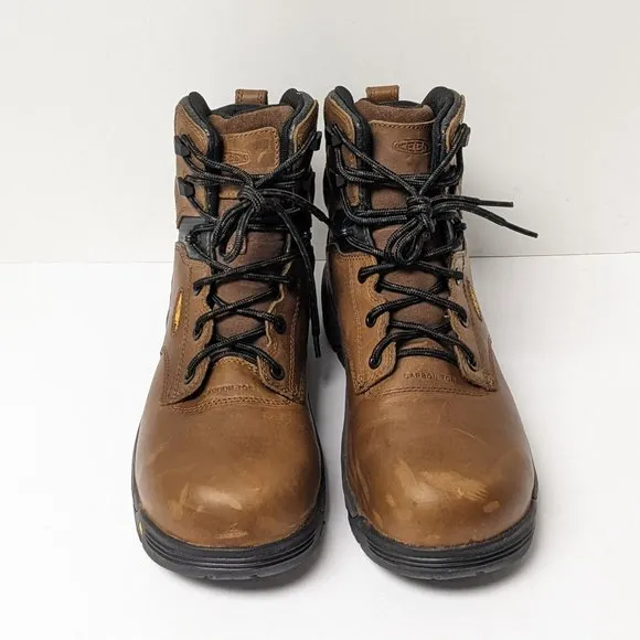 Keen Utility Chicago Composite Toe Work Boots, Brown, Women's 9.5 Wide