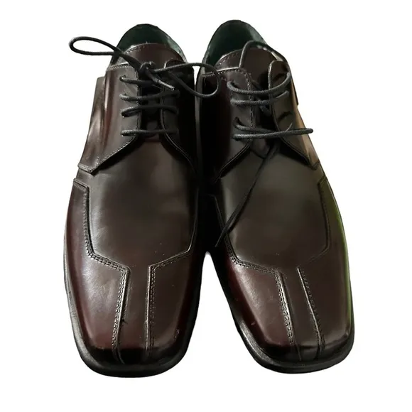 Kenneth Cole made in Italy men's oxford dress shoes brown size  7 1/2
