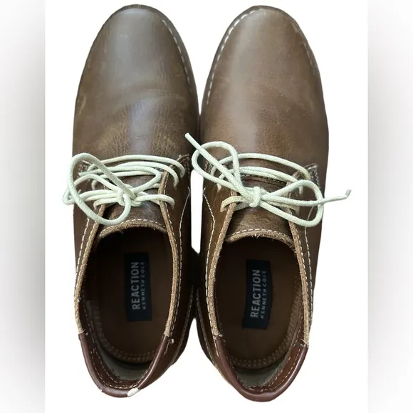 Kenneth Cole Reaction Brown Leather Men’s Dress Shoes 9.5