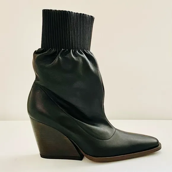 KENZO Billow Top Leather Sock Cowboy Boots