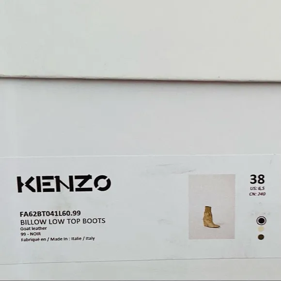 KENZO Billow Top Leather Sock Cowboy Boots
