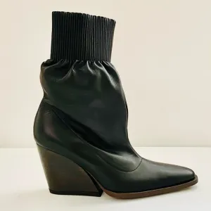 KENZO Billow Top Leather Sock Cowboy Boots