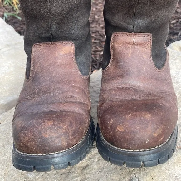 Khombu Women’s Austin Brown Leather Boots Size 10