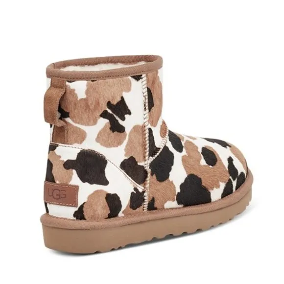 Kids Cow Print Classic Mini Boots