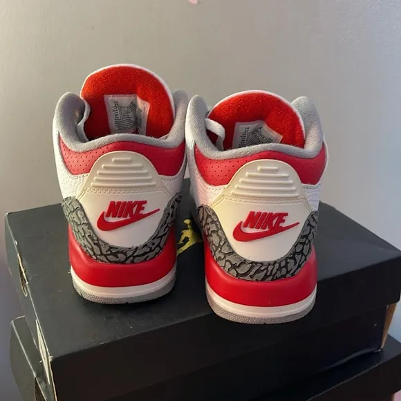 Kids Fire Red Jordan 3s