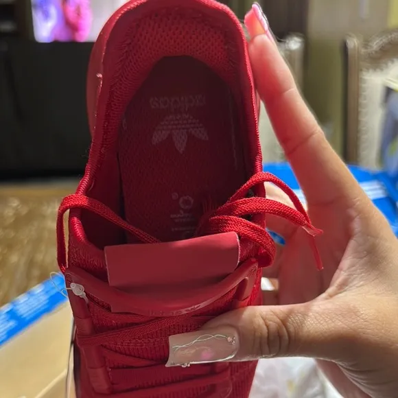 Kids size 1 Adidas Red Sneakers