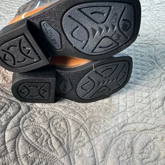 Kids Western Boots - Tan and Black