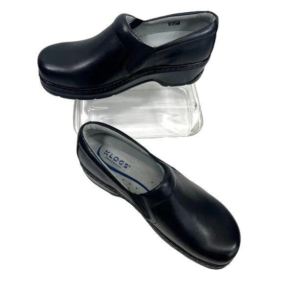 Klogs Footwear NAPLES BLACK SMOOTH 10 W NON SLIP NURSE