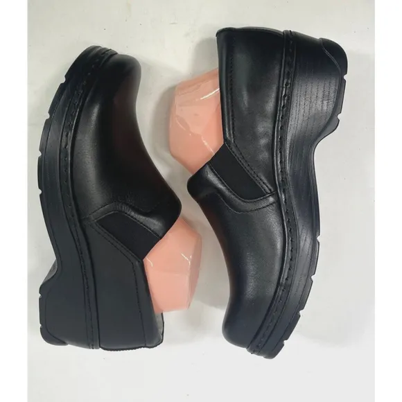 Klogs Footwear NAPLES BLACK SMOOTH 10 W NON SLIP NURSE