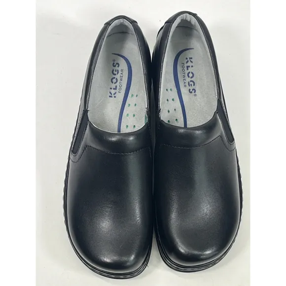 Klogs Footwear NAPLES BLACK SMOOTH 10 W NON SLIP NURSE