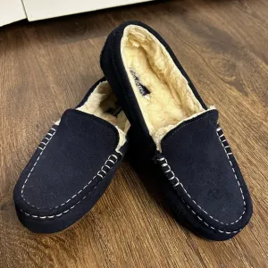Koolaburra By Ugg Lezly Slippers Womens 7 Blue Suede Shearling‎ Lined Shoes