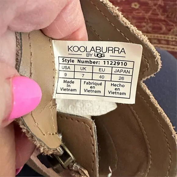 Koolaburra By UGG Women's Beige Suede Ankle Boots Size 9